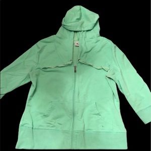 Athletic Works Light Green 3/4 Sleeve Hoodie M